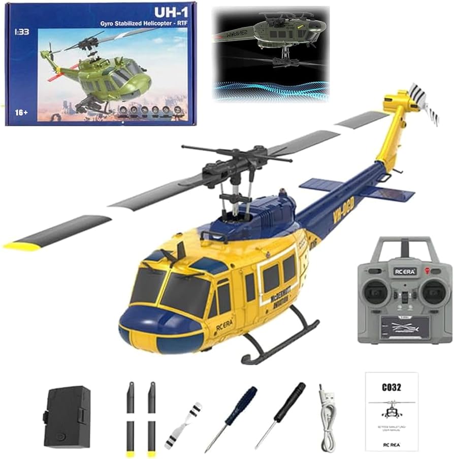 【RC ERA】ラジコンヘリコプター　C032 UH-1 Huey　1／48 Amazon.com: ROUASD RC ERA C032 UH-1 Huey RC Helicopters for Adults